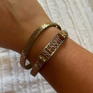 Gold “BLESSED” Wrap-around Bracelet